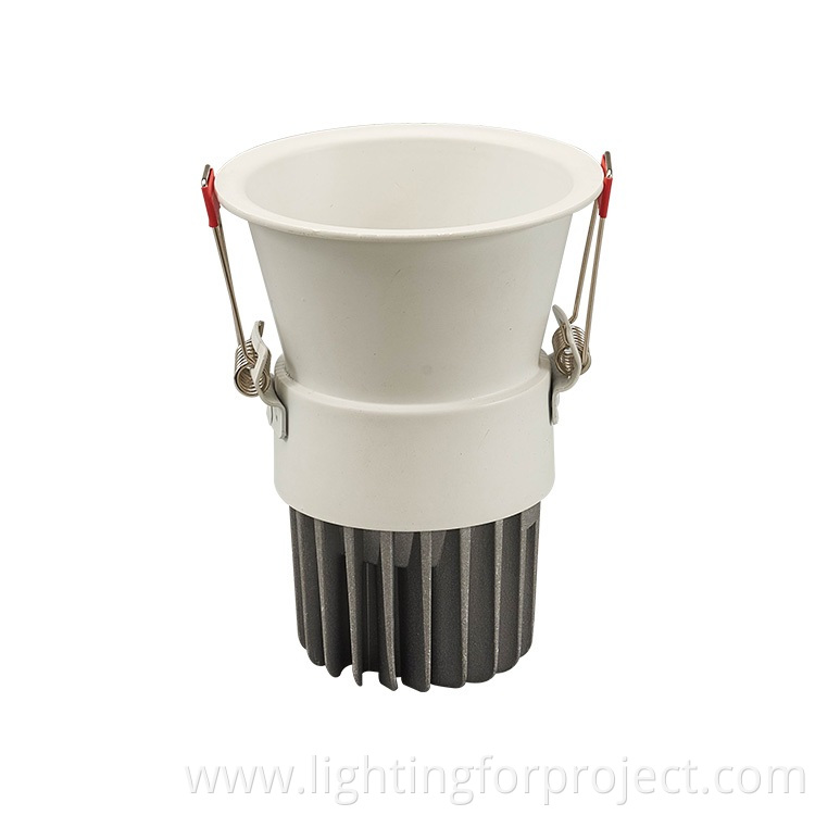 Deep Anti Glare project quality led cob downlight 10w die-casting aluminium recessed downlight for hotel